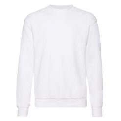 Klasyczna Bluza Rozpinana Dla Dorosłych Unisex. Białe bluzy FRUIT OF THE LOOM, m, bez wzorów, z bawełny, bez kaptura. Za 133.99 zł.