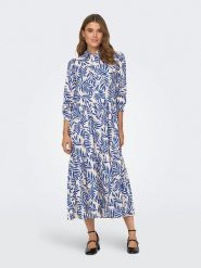 JDY Sukienka w kolorze biało-niebieskim rozmiar: M. Białe sukienki JDY, m, bez wzorów, bez kołnierzyka, bez ramiączek, maxi. Za 173.99 zł.