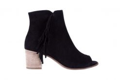 Botki Bayla-118 3113 Crosta Nero, Czarny, Skóra naturalna - 36. Czarne botki Bayla, bez wzorów, z materiału, z otwartym noskiem, bez obcasa, bez zapięcia. W wyprzedaży za 89.10 zł.