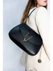 Christian Laurier Skórzana torebka "Leora" w kolorze czarnym - 27 x 19,5 x 9,5 cm rozmiar: onesize. Czarne torby na ramię Christian Laurier, bez wzorów, z materiału, na ramię, bez dodatków. Za 418.95 zł.