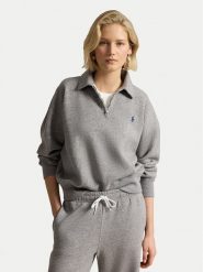 Polo Ralph Lauren Bluza 211B18685004 Szary Regular Fit. Szare bluzy Polo Ralph Lauren, s, bez wzorów, z bawełny, bez kaptura. Za 859.99 zł.