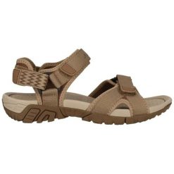 Sandały damskie Whistler Rossano. Brązowe sandały Whistler, bez wzorów, bez obcasa, bez zapięcia. Za 245.00 zł.