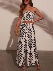 Milan Kiss Spodnie w kolorze beżowo-granatowym rozmiar: M. Brązowe spodnie materiałowe Milan Kiss, m, bez wzorów, z materiału, z podwyższonym stanem. Za 130.99 zł.