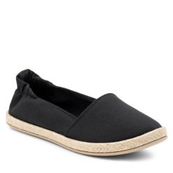 Espadryle JENNY. Czarne espadryle Jenny, bez wzorów, bez obcasa, bez zapięcia. Za 59.99 zł.