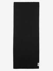 Ecoalf Wełniany szal w kolorze czarnym - 180 x 40 cm rozmiar: onesize. Czarne szaliki Ecoalf, bez wzorów, ze skóry. Za 193.45 zł.