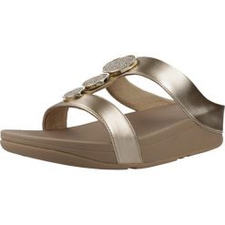 Klapki Fitflop Model Halo Bead Circle Kolor Złoty. Żółte klapki Flip Flop, bez wzorów, z syntetyku, bez obcasa. Za 489.90 zł.