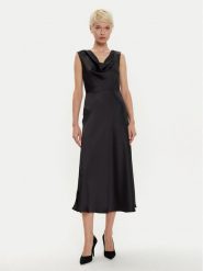 Imperial Sukienka koktajlowa AFBAIBA Czarny Slim Fit. Czarne sukienki Imperial, m, bez wzorów, z syntetyku, wizytowe, bez kołnierzyka, bez ramiączek. Za 239.99 zł.