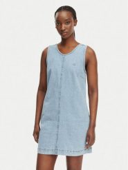 Calvin Klein Jeans Sukienka jeansowa LV047F499G Niebieski Regular Fit. Niebieskie sukienki Calvin Klein Jeans, l, bez wzorów, z bawełny, bez kołnierzyka, bez ramiączek. Za 489.99 zł.