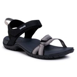 Sandały Teva. Czarne sandały Teva, bez wzorów, sportowe, bez obcasa, bez zapięcia. Za 259.99 zł.