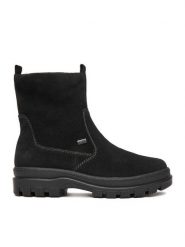 Rieker Botki CEO-X8250-00 Czarny. Czarne botki Rieker, bez wzorów, ze skóry, bez obcasa, na płaskiej podeszwie, bez zapięcia. Za 499.99 zł.