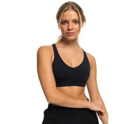 Stanik sportowy dla Kobiety HEART INTO IT Czarny. Szare bielizna sportowa Roxy, m, bez wzorów, z elastanu. Za 179.99 zł.