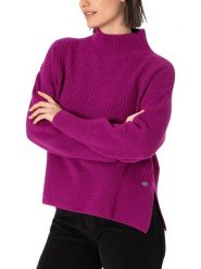 Timezone Sweter w kolorze fioletowym rozmiar: L. Różowe swetry Timezone, l, bez wzorów, z materiału, bez ramiączek. Za 87.81 zł.