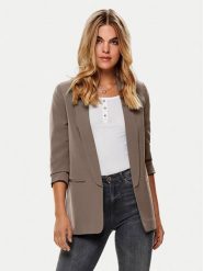 ONLY Marynarka Elly 15197451 Brązowy Regular Fit. Brązowe marynarki i żakiety Only, bez wzorów, z syntetyku. Za 209.99 zł.