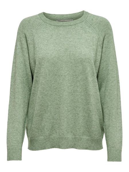 ONLY Sweter "Lesly" w kolorze zielonym rozmiar: M. Zielone swetry Only, m, bez wzorów, bez ramiączek. Za 118.28 zł.