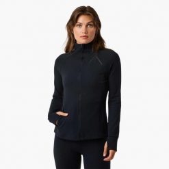 Kurtka treningowa trening damska Swedemount Move Full Zip Jacket szybkoschnąca. Czarne kurtki sportowe SWEDEMOUNT, bez wzorów, bez kaptura, do biegania. Za 199.99 zł.