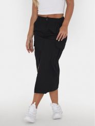 Brave Soul Spódnica midi LSKW-272NANCYBL Czarny Straight Fit. Czarne spódnice Brave Soul, xs, bez wzorów, z bawełny, midi. Za 99.99 zł.