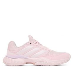 Buty do tenisa adidas. Czerwone obuwie sportowe Adidas, bez zapięcia, tenisowe. Za 329.99 zł.