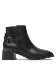 Aldo Botki Siraveth 13673350 Czarny. Czarne botki Aldo, bez wzorów, ze skóry, bez obcasa, na słupku, bez zapięcia. Za 699.99 zł.