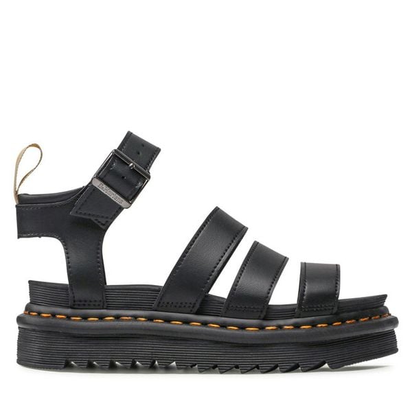 Sandały Dr. Martens. Czarne sandały Dr. Martens, bez wzorów, bez obcasa, na płaskiej podeszwie, bez zapięcia. Za 524.99 zł.