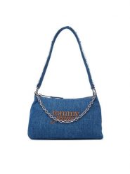 Tommy Jeans Torebka Tjw Cool Denim Shoulder Bag AW0AW18575 Niebieski. Niebieskie torebki klasyczne Tommy Jeans, bez wzorów, z denimu, bez dodatków. Za 489.99 zł.