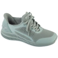 Buty sportowe Sneakersy damskie, Skechers Slip-Ins: Bobs Geo Lite - Divine Pace. Zielone obuwie sportowe Skechers, bez zapięcia, trekkingowe. Za 359.99 zł.