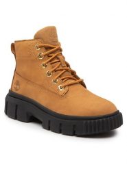 Timberland Botki Greyfield Leather Boot TB0A5RP4231 Brązowy. Brązowe botki Timberland, bez wzorów, z nubiku, bez obcasa, na płaskiej podeszwie, bez zapięcia. Za 679.99 zł.
