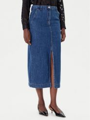 French Connection Spódnica jeansowa 73DZA Niebieski Regular Fit. Niebieskie spódnice French Connection, bez wzorów, z bawełny. Za 289.99 zł.