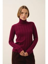 Just Cashmere Kaszmirowy golf "Serelith" w kolorze bordowym rozmiar: M. Czerwone golfy Just Cashmere, m, bez wzorów, z kaszmiru, bez ramiączek. Za 308.18 zł.