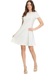 Heine Sukienka w kolorze białym rozmiar: 34. Białe sukienki Heine, bez wzorów, bez kołnierzyka, bez ramiączek, mini. Za 130.99 zł.