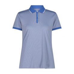 Damska koszulka polo CMP. Niebieskie koszulki polo CMP, bez wzorów, bez kołnierzyka, bez ramiączek. Za 194.90 zł.