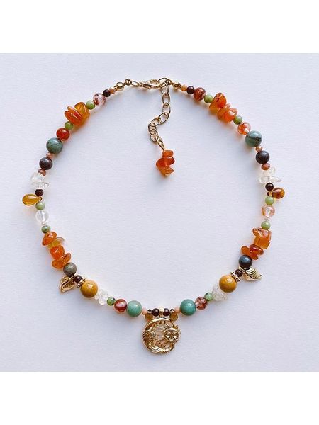 Lodie Silver Pozłacany naszyjnik z zawieszką - dł. 36 cm rozmiar: onesize. Szare naszyjniki Lodie Silver, z cytrynem, pozłacane. Za 227.31 zł.