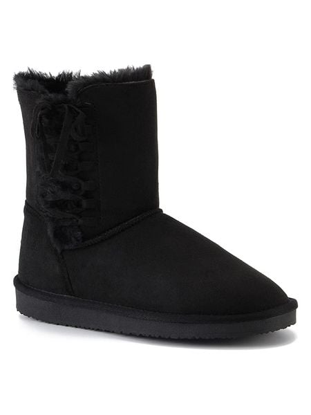 ISLAND BOOT Botki zimowe "Goldboro" w kolorze czarnym rozmiar: 37. Czarne botki Island Boot, na zimę, bez wzorów, z materiału, bez obcasa, bez zapięcia. Za 196.45 zł.