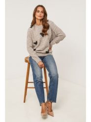 Soft Cashmere Sweter w kolorze szarobrązowym rozmiar: 36/38. Brązowe swetry Soft Cashmere, bez wzorów, bez ramiączek. Za 122.09 zł.
