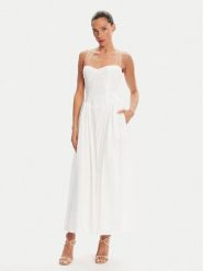 BARDOT Sukienka wieczorowa Estie 59786DB Biały Regular Fit. Białe sukienki Bardot, bez wzorów, z bawełny, wizytowe, bez kołnierzyka, bez ramiączek. Za 419.99 zł.
