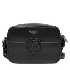 Torebka Pepe Jeans. Czarne listonoszki Pepe Jeans, bez wzorów, z jeansu, bez dodatków. Za 389.99 zł.