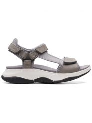 Clarks Sandały "Wave2.0 Skip" w kolorze szarym rozmiar: 41. Szare sandały Clarks, bez wzorów, klasyczne, z otwartym noskiem, bez obcasa, bez zapięcia. Za 167.28 zł.