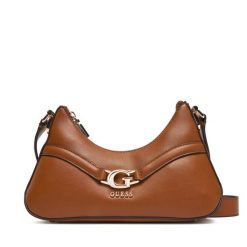 Torebka Guess. Brązowe listonoszki Guess, z aplikacjami, bez dodatków. Za 549.99 zł.