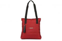 Shopperka pikowana BELTIMORE bordowa W90. Czerwone shopper bez wzorów, z materiału, pikowane, bez dodatków. Za 98.99 zł.