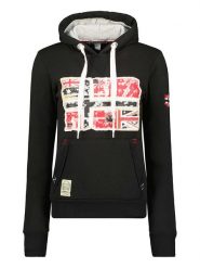 Geographical Norway Bluza w kolorze czarnym rozmiar: M. Czarne bluzy Geographical Norway, m, bez wzorów, z kapturem. Za 70.41 zł.