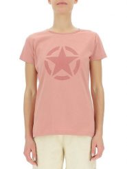 Jeep Koszulka w kolorze szaroróżowym rozmiar: XS. Różowe bluzki Jeep, xs, bez wzorów, z bawełny, bez kołnierzyka, bez ramiączek. Za 50.78 zł.