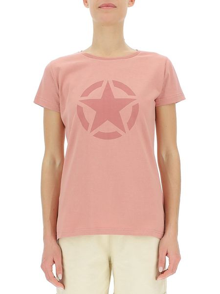 Jeep Koszulka w kolorze szaroróżowym rozmiar: XS. Różowe bluzki Jeep, xs, bez wzorów, z bawełny, bez kołnierzyka, bez ramiączek. Za 50.78 zł.