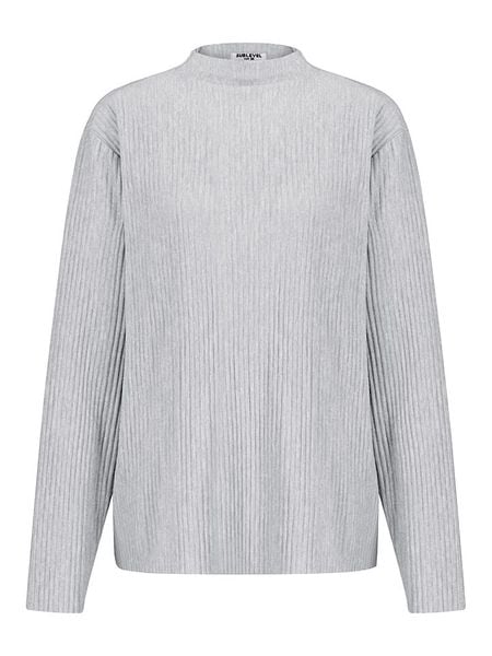 Sublevel Koszulka w kolorze jasnoszarym rozmiar: L. Szare bluzki Sublevel, l, bez wzorów, prążkowane, bez kołnierzyka, bez ramiączek. Za 56.53 zł.