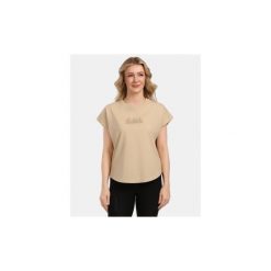 Damska bawełniany t-shirt Kilpi NELLIM-W. Brązowe t-shirty Kilpi, bez wzorów, z bawełny, bez kołnierzyka, bez ramiączek. Za 138.03 zł.