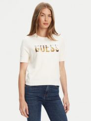 Guess Sweter W5YR25 Z2NQ2 Écru Regular Fit. Swetry Guess, m, z aplikacjami, z wiskozy, bez ramiączek. Za 349.99 zł.