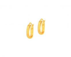 Złote kolczyki - koła, 14 mm. Żółte kolczyki Apart, złote. Za 769.00 zł.