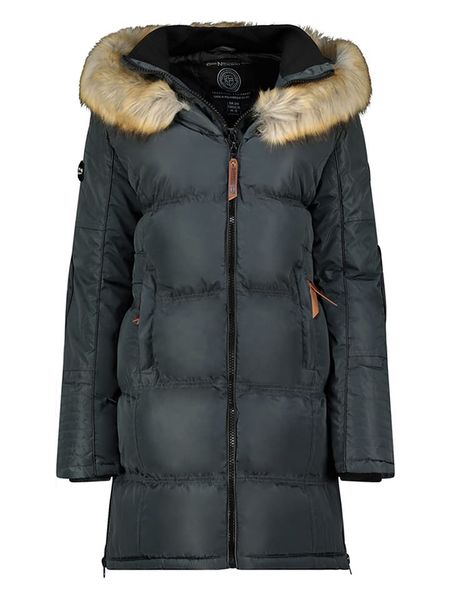 Geographical Norway Płaszcz pikowany w kolorze ciemnoszarym rozmiar: XXL. Czarne płaszcze Geographical Norway, xxl, bez wzorów, z tkaniny, bez kaptura. Za 336.61 zł.