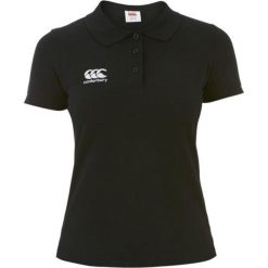 Damska koszulka polo Canterbury Waimak. Czarne koszulki polo CANTERBURY, bez wzorów, bez kołnierzyka, bez ramiączek. Za 275.50 zł.