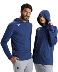 Bluza Arena Team Long Sleeve T-Shirt Panel z kapturem. Niebieskie bluzy Arena, xl, bez wzorów, z bawełny, z kapturem. Za 213.50 zł.