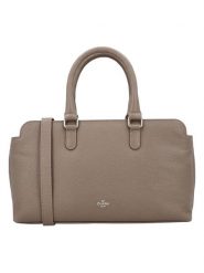 Charm Skórzana torebka w kolorze szarobrązowym - 31 x 19 x 9 cm rozmiar: onesize. Brązowe torby na ramię Charm, bez wzorów, z materiału, przez ramię, bez dodatków. Za 370.71 zł.