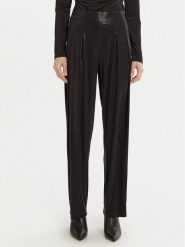 NORMA KAMALI Spodnie materiałowe ST3247LMC32001 Czarny Slim Fit. Czarne spodnie materiałowe Norma Kamali, l, bez wzorów, z materiału. Za 589.99 zł.